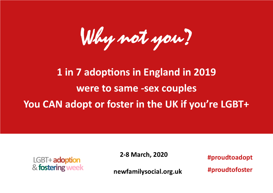 LGBT+ Adoption & Fostering Week Campaign Image
