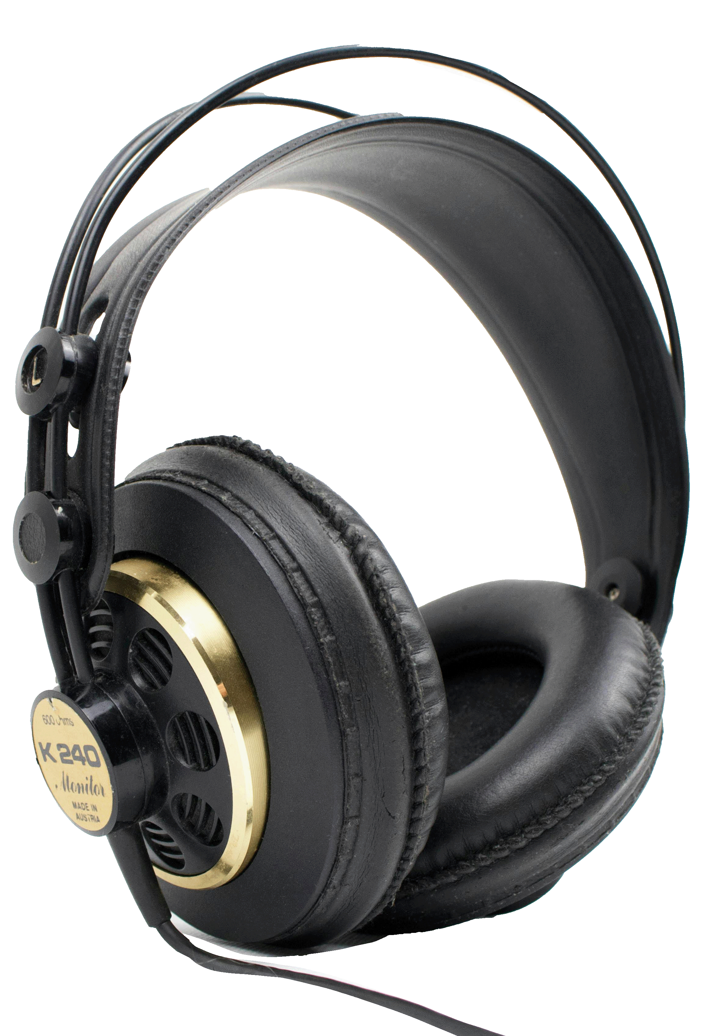 Headphones on white background
