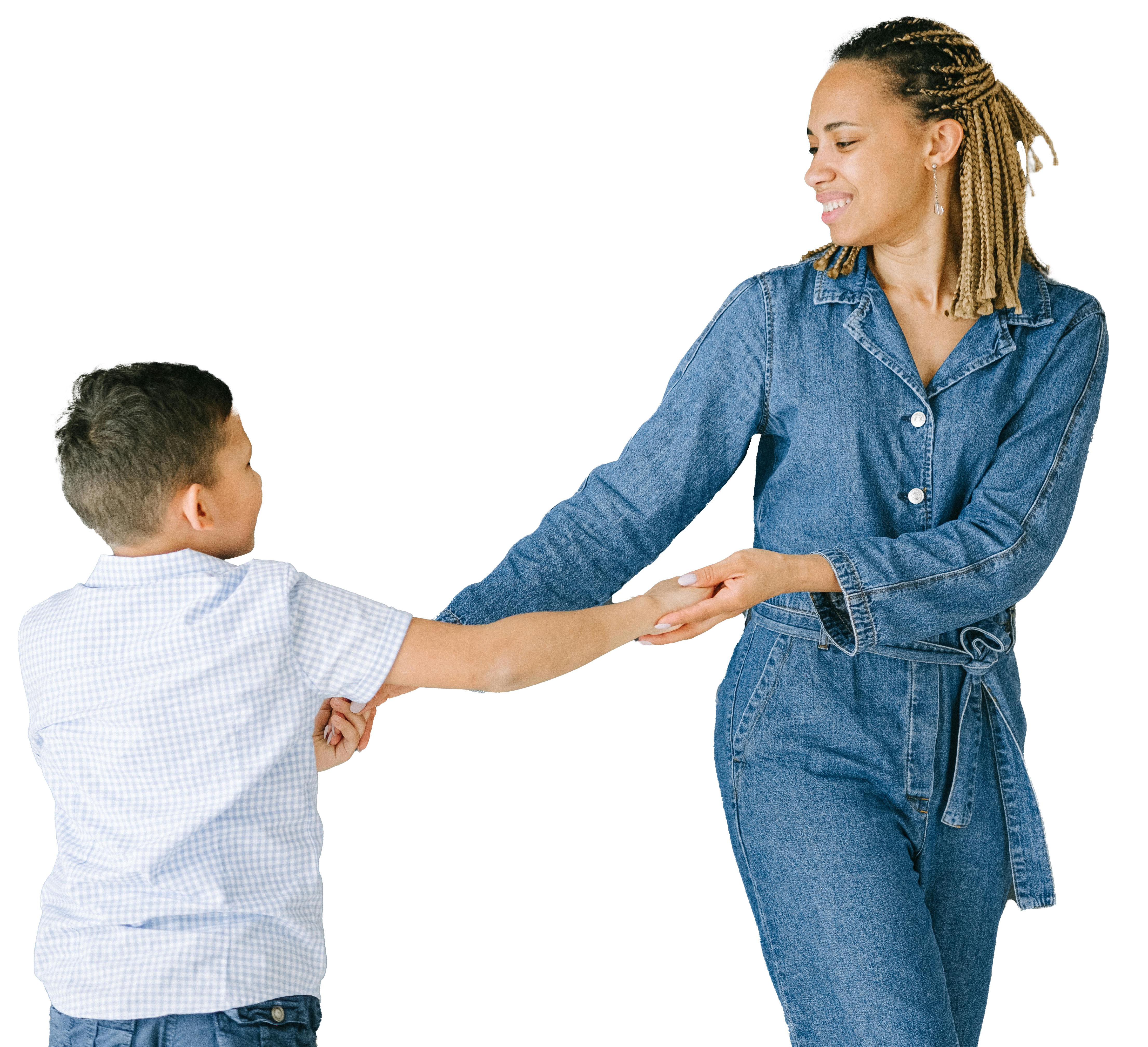 Woman with her adopted child