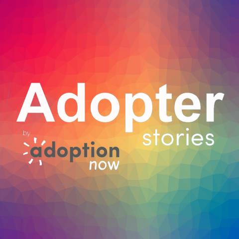 The Adopter Stories by Adoption Now LGBT+ Adoption & Fostering Week Logo for the LGBT+ Adoption Podcast Special Episode
