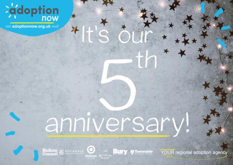 Adoption Now celebrating our 5th Anniversary of finding forever families for our children 