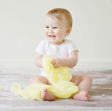 Smiling infant girl