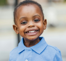 Smiling black african boy